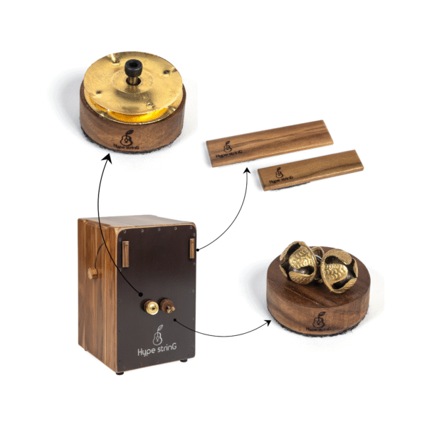 Cajon Attachments , wooden jingle, wooden ghunghroo