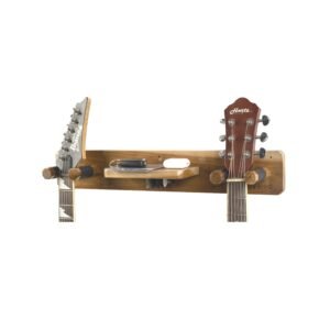 Solid Wood Dual Guitar Hanger offers stability, extra space & stylish visibility to your instruments.