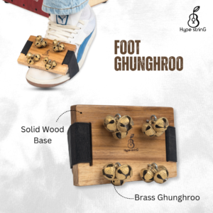 Foot Ghungroo made with solid wood & brass ghungroo for rhythmic performance.